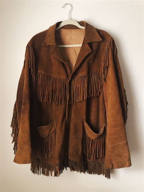 mens vintage fringe jacket|vintage fringe jacket men's.